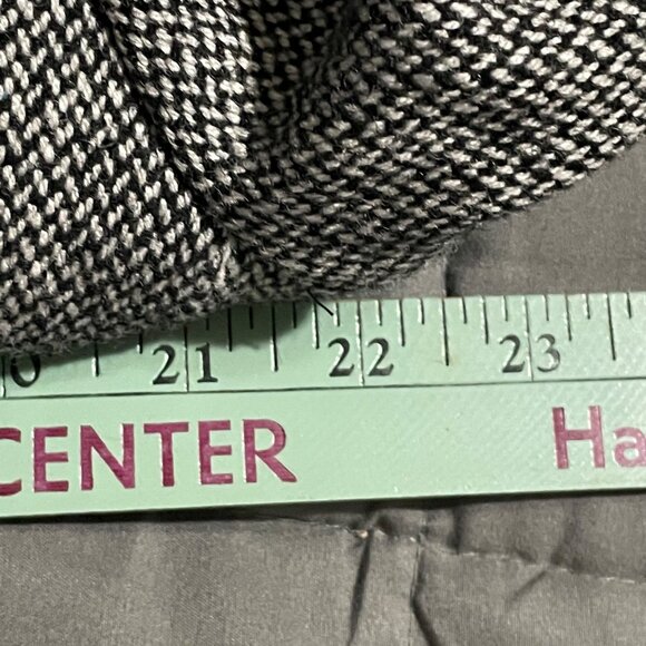 Chaps Womens Wool & Velvet Blazer Gray Tweed Size 8 Equestrian Classic Old Money - Picture 6 of 8
